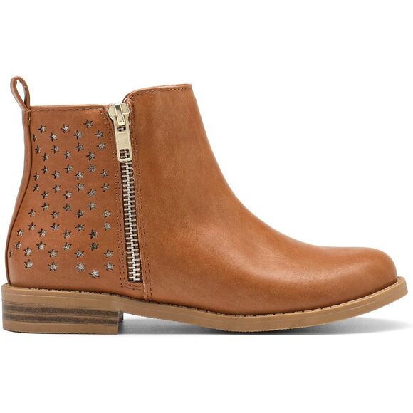 Dream Pairs Ankle Boot Women Tan Polyurethane Zipper Low Heels Toddler - Picture 2 of 7